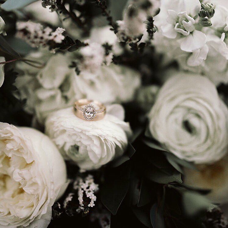 Beautiful wedding flowers by The Rose Shop